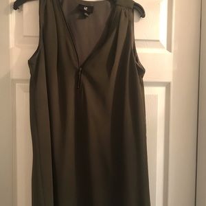 Olive sheath dress